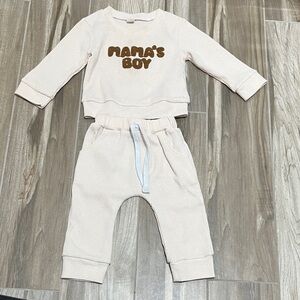 Mama's Boy Cream Outfit Set